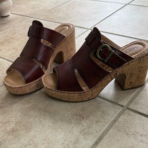 Born Women's Dark Brown Leather Mules